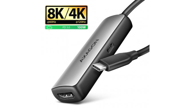 I/O ADAPTER USB-C TO HDMI/0.16M RVC-HI8KPD AXAGON