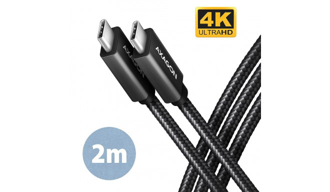 CABLE USB-C TO USB-C 2M 100W/BLACK BUCM32-CM20AB AXAGON