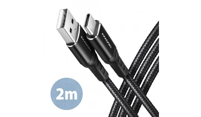 CABLE USB-C TO USB2.0 2M/BLACK BUCM-AM20AB AXAGON