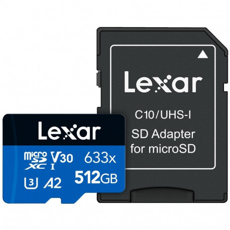 MEMORY MICRO SDXC 512GB UHS-I/W/ADAPTER LSDMI512BB633A LEXAR