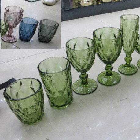 Joogiklaas kõrge CORAL 350ml, D8xH12cm, lilla