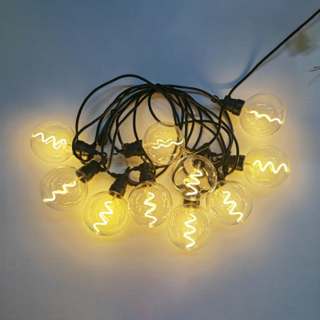 Valguskett TWIST 10-LED pirni / 4,5m, soe valge valgus