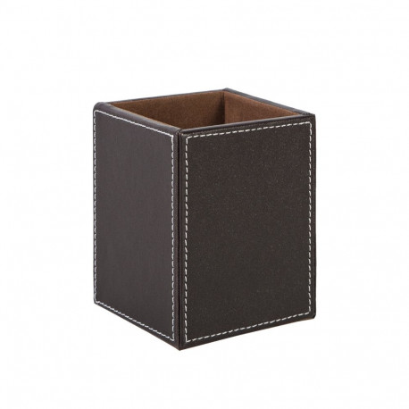 Pen holder WALTER 9x9xH11,5cm, dark brown