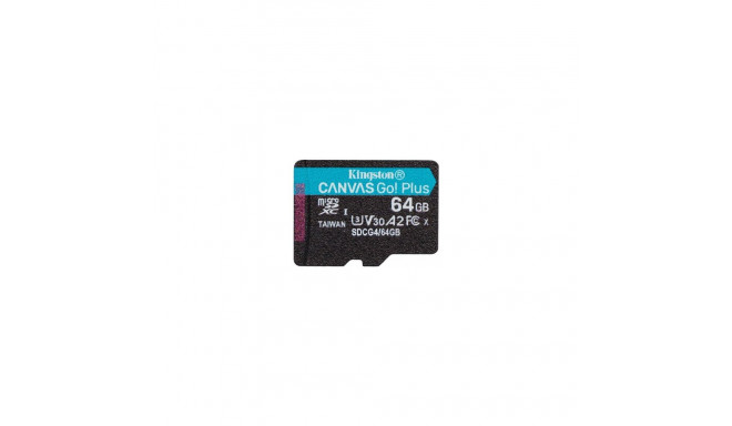 KINGSTON 64 GB MICROSDXC CANVAS GO! PLUS GEN4 200R A2 U3 WITHOUT ADAPTER