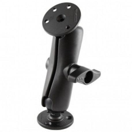RAM MOUNTS MEDIUM KIINNITYSVARSI + 2X D-KOKO 2.25" KUULA PYÖREÄ 3.68" ALUSTA