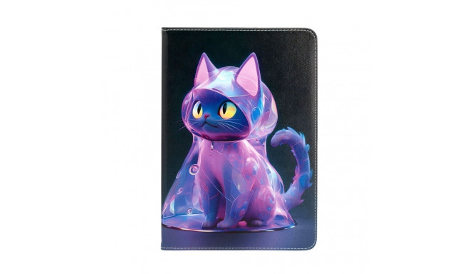 iLike Samsung Galaxy Tab A8 10.5 (2021) Tablet Case Design SM-X200/SM-X205 Cat Purple