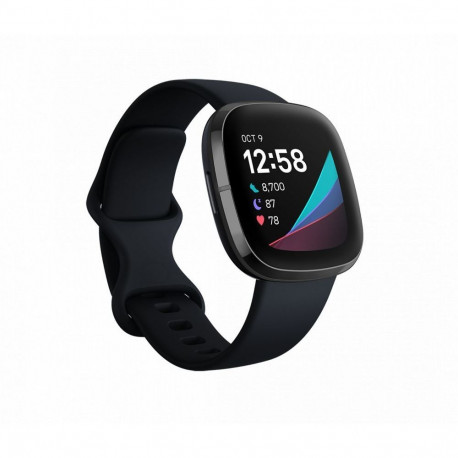 Fitbit - Sense Graphite Stainless Steel Carbon Black