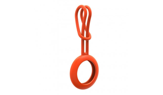 iLike AirTag Silicone Keychain Loop Case Orange