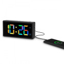 Hama Ibiza Digital Alarm Clock Multicolor Display USB Charging Black