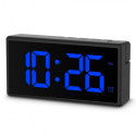 Hama Ibiza Digital Alarm Clock Multicolor Display USB Charging Black