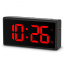 Hama Ibiza Digital Alarm Clock Multicolor Display USB Charging Black