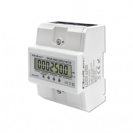 Kolmefaasiline elektrooniline arvesti DIN-liistule 400V 100