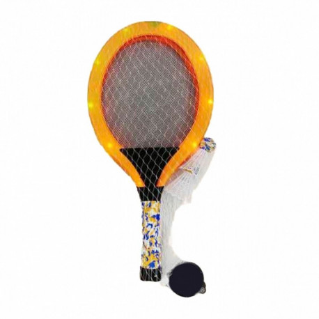 Beach tennis - light up rackets and shuttlecock