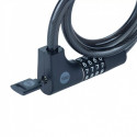 Bike cable with combination lock and key