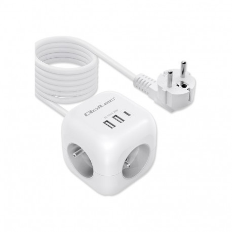 Power cube 6in1 3x AC 2x USB 1x USB C PD 20W