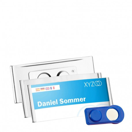 Nimesilt magnetkinnitusega Forum 20, 68x22mm, hõbe raam