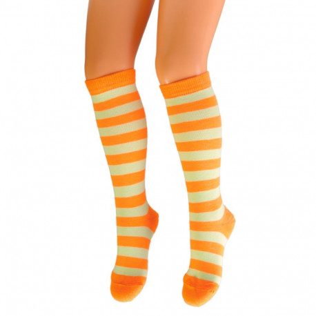 SOKISAHTEL PIPI oranžid triibulised põlvikud lastele 439, 443