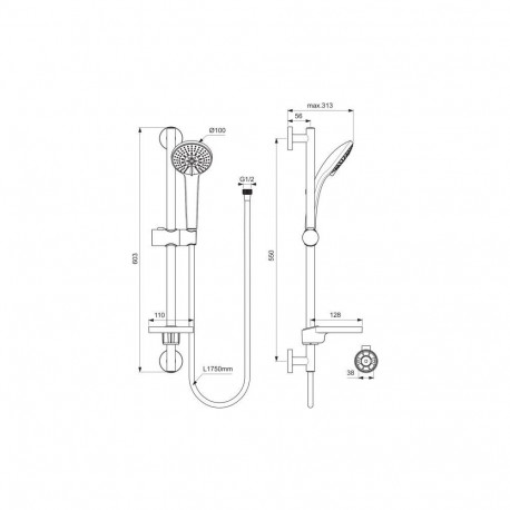 SET SHOWER IDEALRAIN SOFT 3 B9415AA