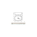 WASHBASIN CATANIA 385X385X140 MATT GREY