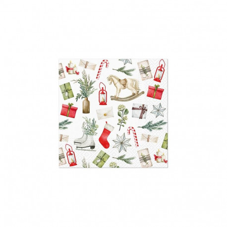 NAPKINS PAPER VIN HOLIDAYS 33X33CM 20PCS