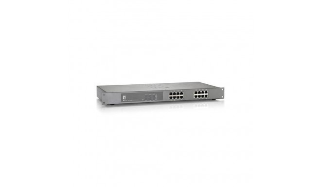 LevelOne 16-Port Gigabit PoE Switch, 802.3at/af PoE, 250W