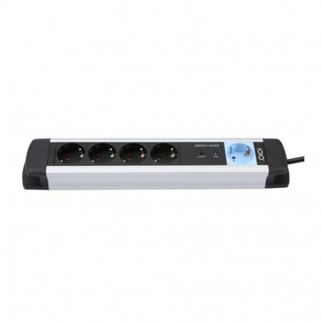 Olympia MS 2500 power extension 1.5 m 5 AC outlet(s) Indoor Black, Silver
