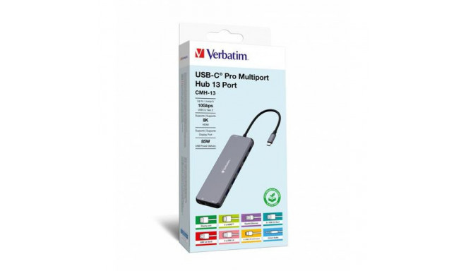 Verbatim CMH-13 USB Type-C 10000 Mbit/s Silver