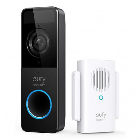 Eufy Security, Wi-Fi Video Doorbell Kit, White, 1080p-Grade Resolution, 120-day Battery, No Monthly