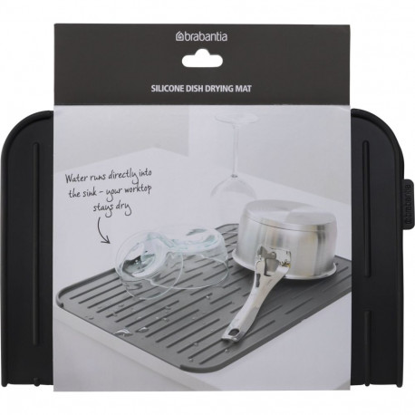 BRABANTIA Silikona trauku žāvēšanas paliktnis, dark grey