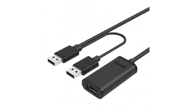 UNITEK Y-278 USB cable USB 2.0 10 m 2 x USB A USB A Black