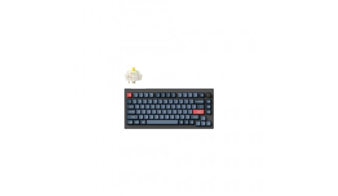 Keychron V1 Max keyboard Universal USB + RF Wireless + Bluetooth Black, Grey