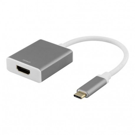 Deltaco USBC-HDMI9 video cable adapter 0.2 m USB Type-C HDMI Grey