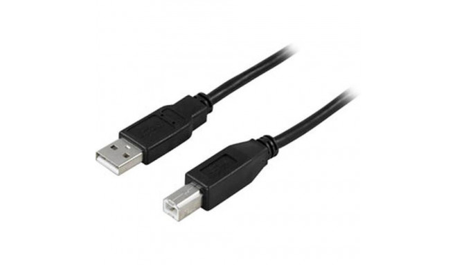 Deltaco USB-218S USB cable 2 m USB A USB B Black