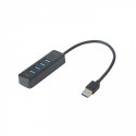 Deltaco UH-734 interface hub USB 3.2 Gen 1 (3.1 Gen 1) Type-A 5000 Mbit/s Black