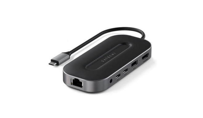 Satechi ST-U4MGEM laptop dock/port replicator Wired USB4 Black, Grey