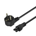 Savio Strom IEC 60320 C5 CEE 7/7 Sort 3m Stromkabel Black C5 coupler Power plug type C