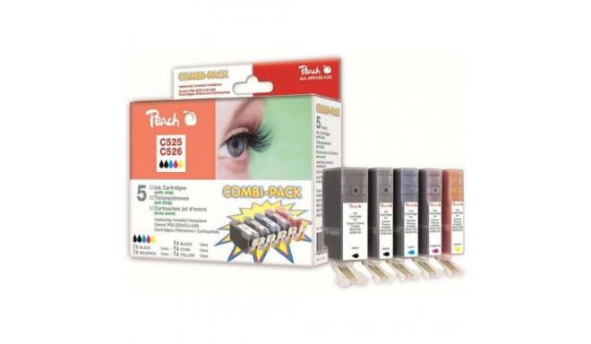 Peach PI100-133 ink cartridge 5 pc(s) Black, Cyan, Magenta, Yellow