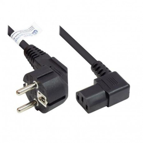 Alcasa P0131-S030 power cable Black 3 m Power plug type E+F C13 coupler