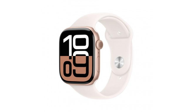 Apple Watch Series 10 GPS 46mm Rose Gold Aluminium Case with Light Blush Sport Band - S/M