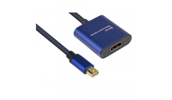 Alcasa MDP-HDMI2 video cable adapter 0.2 m Mini DisplayPort HDMI Black, Blue