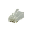Deltaco MD-18 wire connector RJ45 Transparent