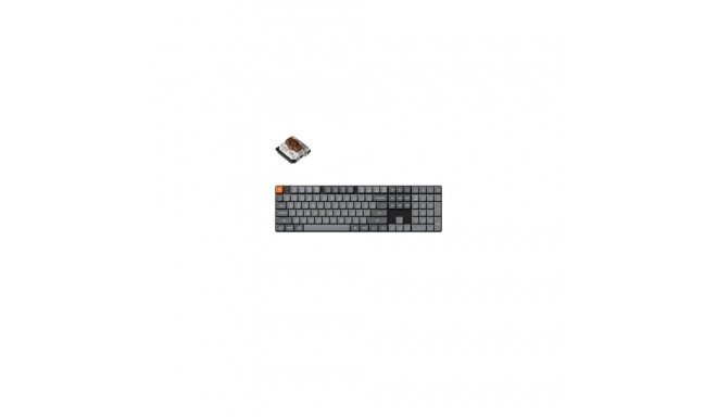 Keychron K5 Max keyboard Universal USB + RF Wireless + Bluetooth Black, Grey