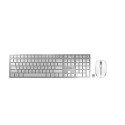 CHERRY DW 9100 SLIM keyboard Mouse included Universal RF Wireless + Bluetooth QWERTY US English Silv