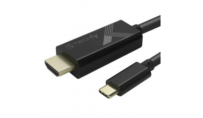 Techly IADAP-USBC-HDMI5TY video cable adapter 5 m USB Type-C HDMI Type A (Standard) Black