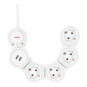Deltaco GT-290 power extension 1.4 m 4 AC outlet(s) Indoor White