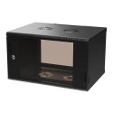 Extralink Rack cabinet Premium 4U 600x450 Black tool-free mounting, wall-mounted