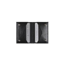 EXENTRI Miniwallet Wallet Black Leather, Nylon, Stainless steel