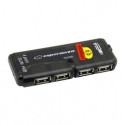 Esperanza EA112 interface hub 480 Mbit/s Black