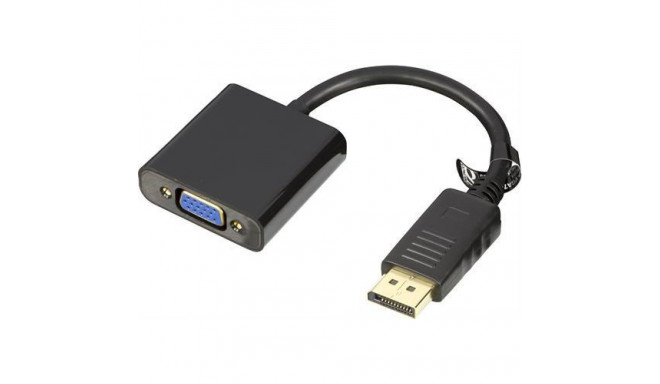 Deltaco DP-VGA7-K video cable adapter 0.2 m DisplayPort VGA (D-Sub) Black