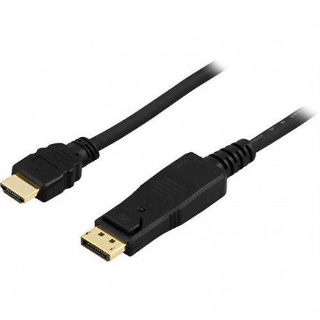 Deltaco DP-3020 video cable adapter 2 m DisplayPort HDMI Black